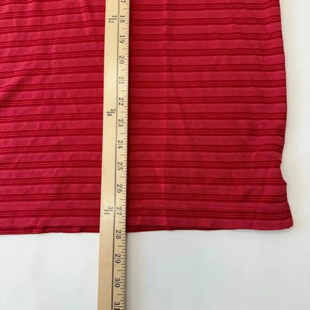 The North Face Red Striped Modal Blend T-Shirt Performance‎ Athletic Mens Large